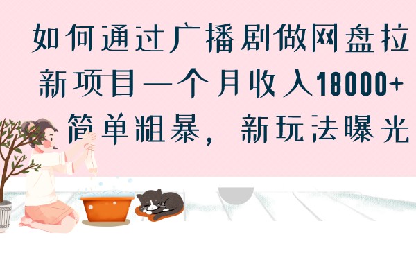如何通过广播剧做网盘拉新项目一个月收入18000+，简单粗暴，新玩法曝光-淘秘副业