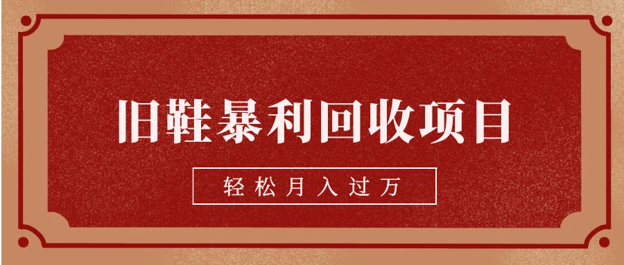 旧鞋暴利回收项目，轻松月入过万【回收渠道+详细教学视频】-淘秘副业