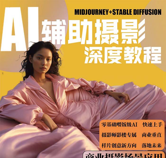 2024年AI辅助摄影人工智能商业应用摄影课程（37节课）-淘秘副业