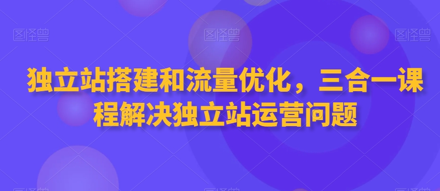 独立站搭建和流量优化，三合一课程解决独立站运营问题-淘秘副业