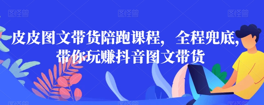 皮皮图文带货陪跑课程，全程兜底，带你玩赚抖音图文带货-淘秘副业