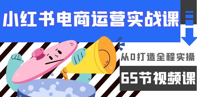 小红书电商运营实战课，从0打造全程实操（65节视频课）-淘秘副业