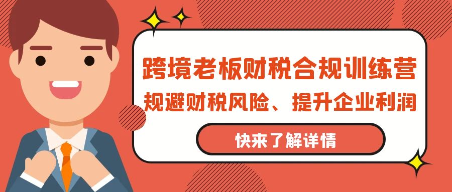 跨境电商老板财税避坑指南：财税合规训练营，规避财税风险、提升企业利润-淘秘副业