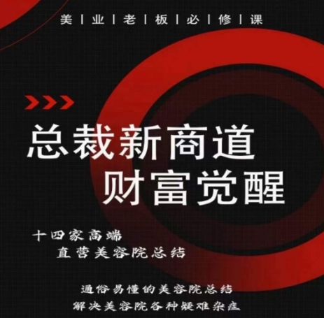总裁新商道(美业老板必修课)，通俗易懂的美容院总结，解决美容院各种疑难杂症-淘秘副业