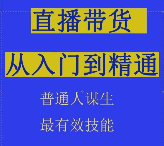 2024抖音直播带货技术：直播间拆解抖运营从入门到精通，普通人谋生最有效技能-淘秘副业