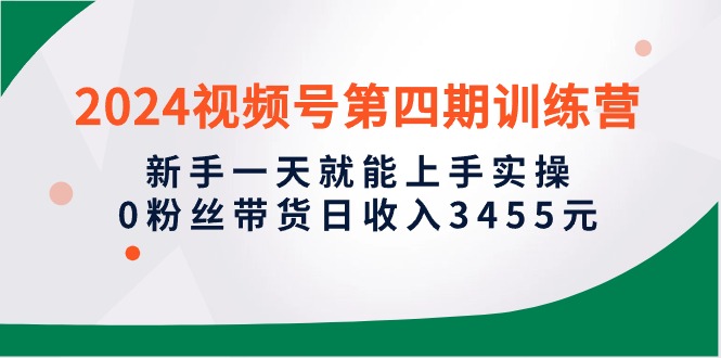 2024微信视频号带货实操攻略：新手1天就能上手实操，0粉丝轻松日入3455元-淘秘副业