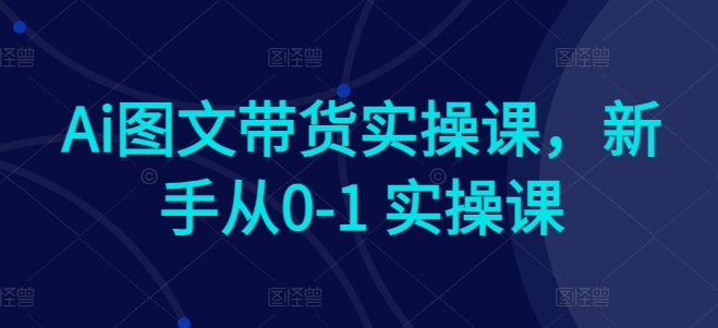 AI赋能电商：新手快速上手图文带货实操课程-淘秘副业