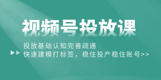 视频号营销攻略：从基础认知到精准打标签，提升投放效果-淘秘副业