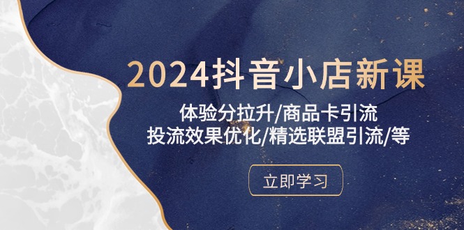 2024年抖音小店实操课程：提升体验分、优化投流效果、精选联盟引流攻略-淘秘副业
