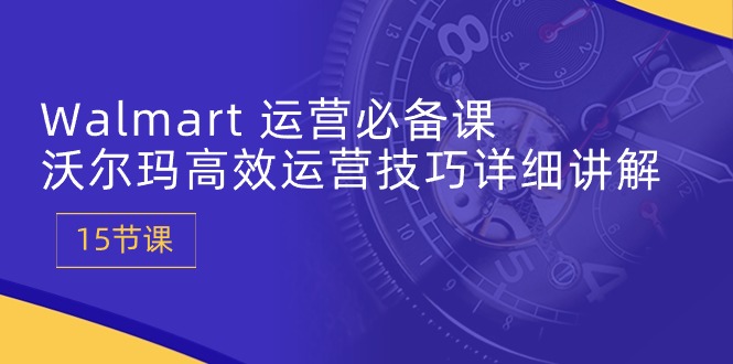 Walmart 运营必备课：沃尔玛高效运营技巧详细讲解 (15节课)-淘秘副业