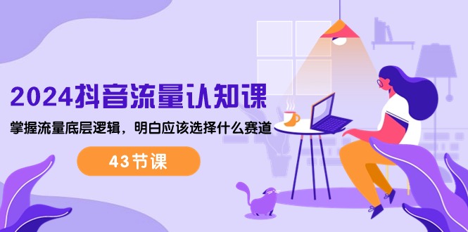 2024抖音流量·认知课：掌握流量底层逻辑，明白应该选择什么赛道 (43节课)-淘秘副业