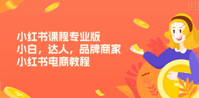 小红书课程专业版，小白，达人，品牌商家，小红书电商教程（15节）-淘秘副业