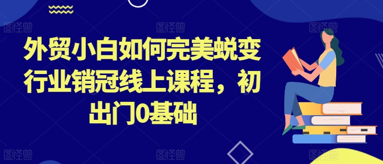 外贸小白如何完美蜕变行业销冠线上课程，初出门0基础-淘秘副业