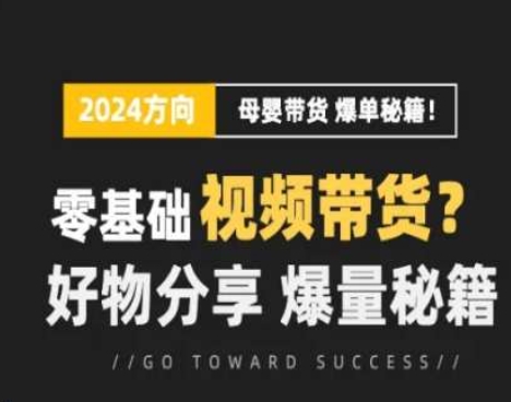 短视频母婴赛道实操流量训练营，零基础视频带货，好物分享，爆量秘籍-淘秘副业