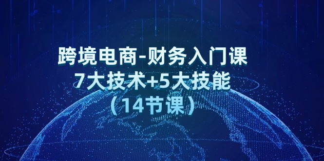跨境电商-财务入门课：7大技术+5大技能（14节课）-淘秘副业