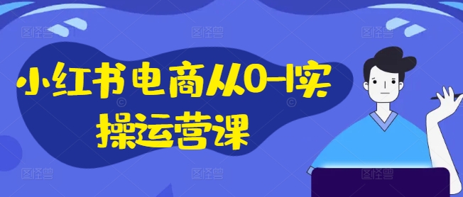小红书电商从0-1实操运营课，小红书手机实操小红书/IP和私域课/小红书电商电脑实操板块等-淘秘副业