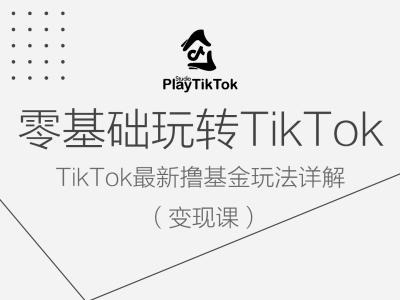 零基础玩转TIKTOK变现课，TIKTOK最新撸基金玩法详解-淘秘副业