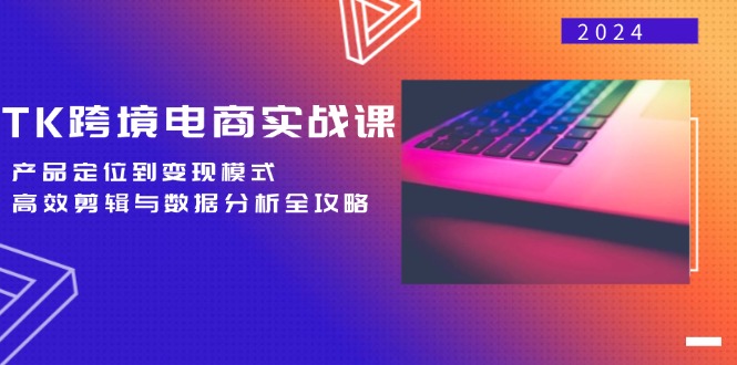 TK跨境电商实战课：产品定位到变现模式，高效剪辑与数据分析全攻略-淘秘副业