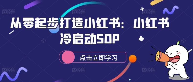 从零起步打造小红书：小红书冷启动SOP-淘秘副业