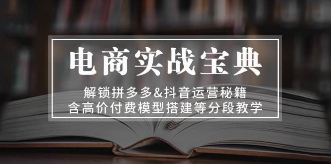 电商实战宝典 解锁拼多多&抖音运营秘籍 含高价付费模型搭建等分段教学-淘秘副业