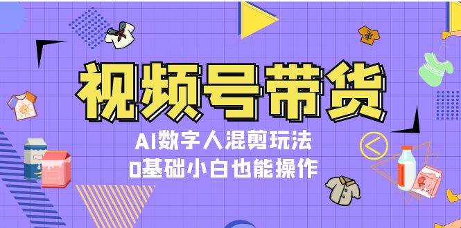 视频号带货，AI数字人混剪玩法，0基础小白也能操作-淘秘副业
