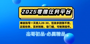 【零撸任务平台第二期】单账号一天收入20，任务多到做不完，实时到账，零门槛，可矩阵操作-淘秘副业