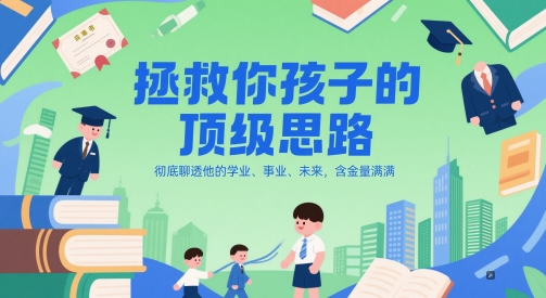 付费文章：拯救你孩子的顶级思路，彻底聊透他的学业、事业、未来，含金量满满-淘秘副业