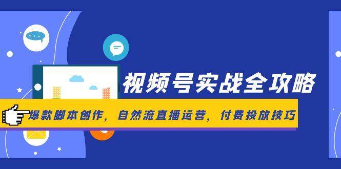 （14925期）视频号实战全攻略，爆款脚本创作，自然流直播运营，付费投放技巧-淘秘副业