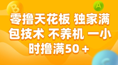 零撸天花板，独家满包技术 不养机 一小时撸满50+【揭秘】-淘秘副业