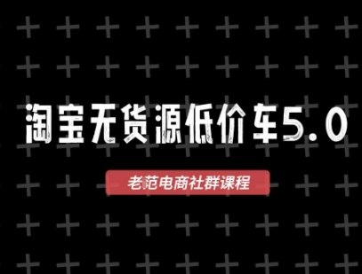 淘宝无货源2025VIP教程，最新的淘宝无货源课程，1688代发，蓝海选品，零成本创业首选-淘秘副业
