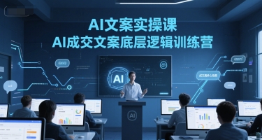 AI文案实操课，AI成交文案底层逻辑训练营-淘秘副业