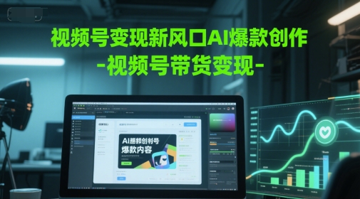 视频号变现新风口AI爆款创作-视频号带货变现-淘秘副业