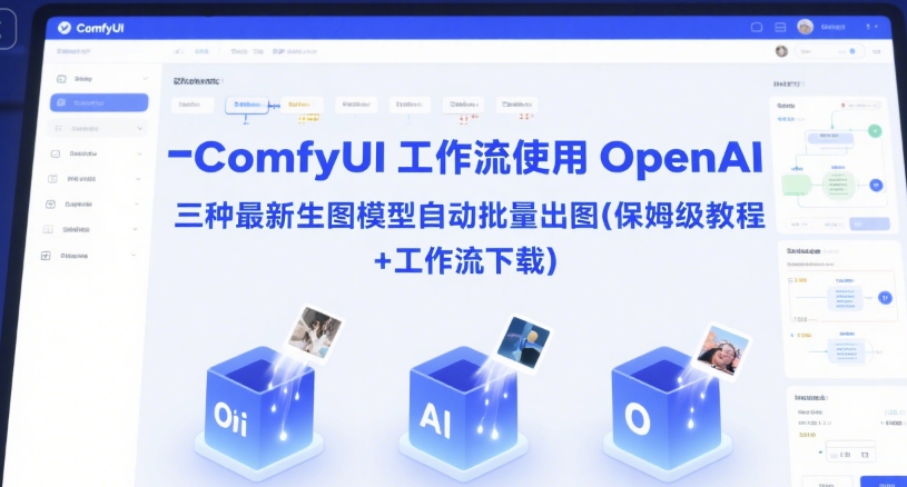 ComfyUI 工作流使用 OpenAI 三种最新生图模型自动批量出图(保姆级教程+工作流下载)-淘秘副业