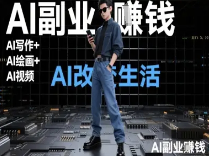 AI改变生活（Ai写作+AI绘画+Ai视频），AI副业挣钱-淘秘副业