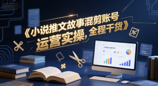 小说推文故事混剪账号运营实操，全程干货-淘秘副业
