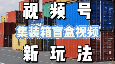 视频号新玩法，利用老外开集装箱盲盒视频，挣分成计划收益，月入过W，新手小白轻松上手-淘秘副业