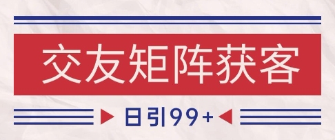 小红书某音交友赛道引流获客 自热矩阵日引200+【揭秘】-淘秘副业