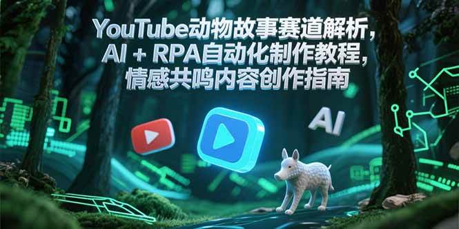 （15174期）YouTube动物故事赛道解析，AI+RPA自动化制作教程，情感共鸣内容创作指南-淘秘副业