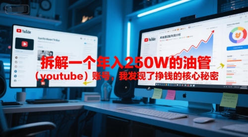 付费文章：拆解一个年入250W的油管（youtube）账号，我发现了挣钱的核心秘密-淘秘副业