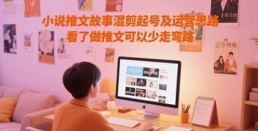 小说推文故事混剪起号及运营思路，看了做推文可以少走弯路-淘秘副业