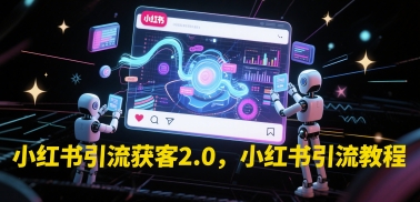 小红书引流获客2.0，小红书引流教程-淘秘副业