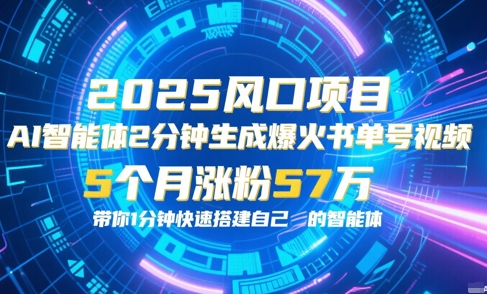 AI智能体2分钟一键生成爆火书单号原创视频，5个月涨粉57w，带你零代码1分钟搭建智能体-淘秘副业