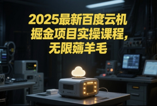 2025最新百度云机掘金项目实操课程单窗口保底5-10元月收益单窗口150+【揭秘】-淘秘副业