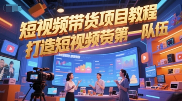 短视频带货项目教程，打造短视频带货第一队伍-淘秘副业