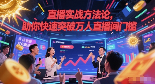 直播实战方法论，助你快速突破万人直播间门槛-淘秘副业