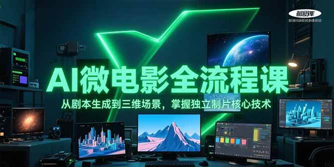 （15195期）AI微电影全流程课，从剧本生成到三维场景，掌握独立制片核心技术-淘秘副业