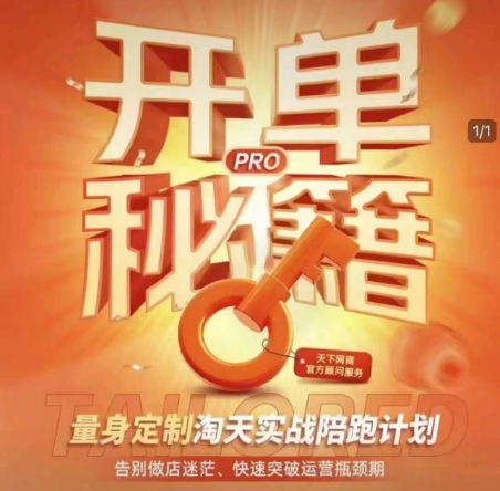 淘宝开单秘籍PRO，量身定制淘天实战陪跑计划，告别做店迷茫、快速突破运营瓶颈期（更新6月）-淘秘副业