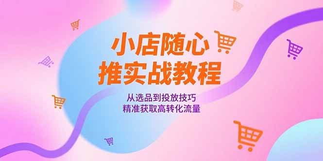 （15205期）小店随心推实战教程，从选品到投放技巧，精准获取高转化流量-淘秘副业