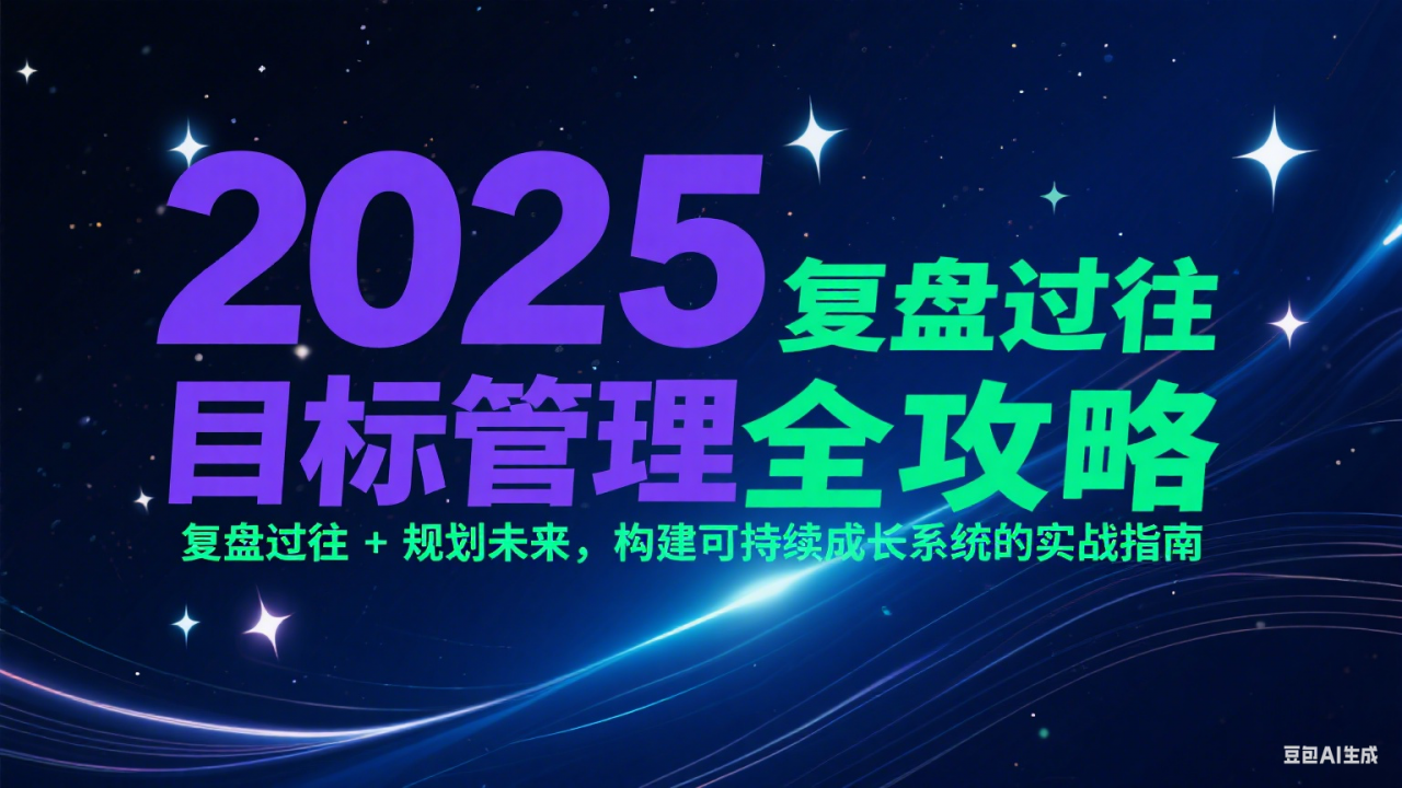 2025目标管理全攻略：复盘过往 + 规划未来，构建可持续成长系统的实战指南-淘秘副业