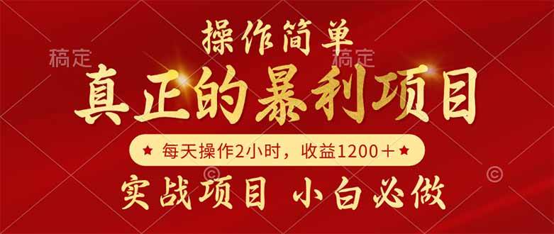 （14978期）真正的暴利项目，操作简单，每天收益1200＋，自己做老板-淘秘副业